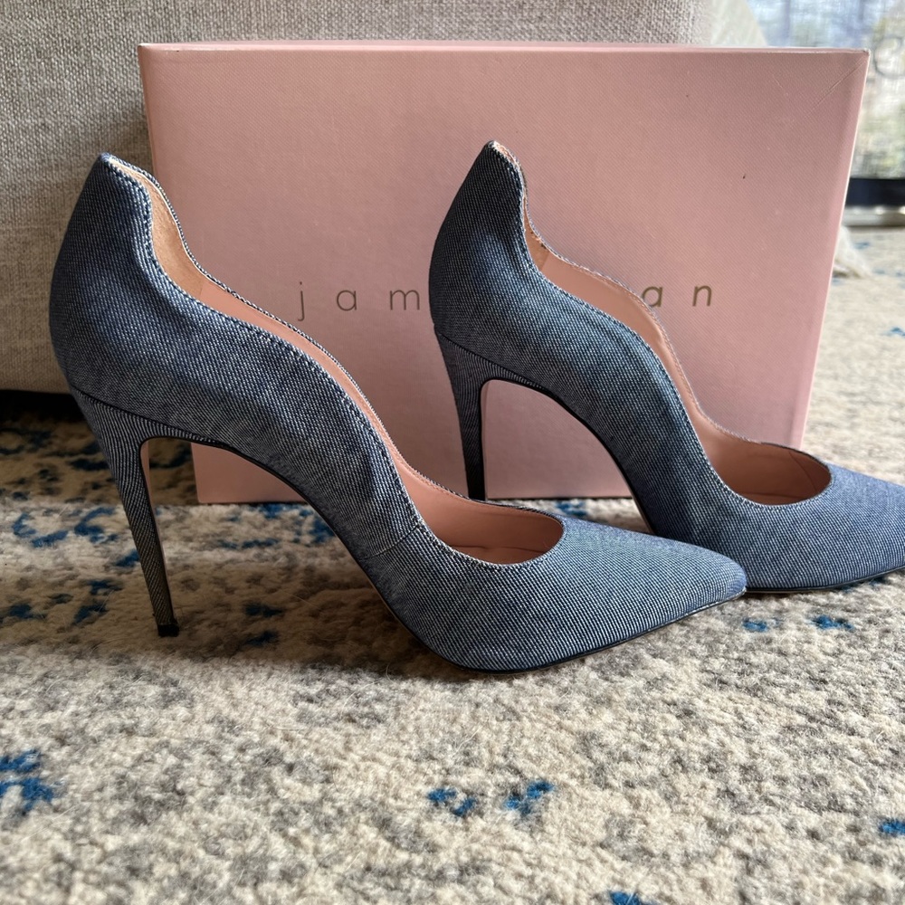 James Chan Dark Denim Stiletto Size 9
